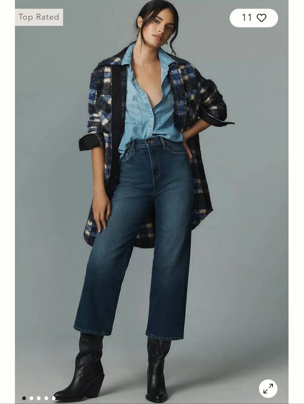 Savannah High Rise Wide Leg Jeans - Picture 1 of 16